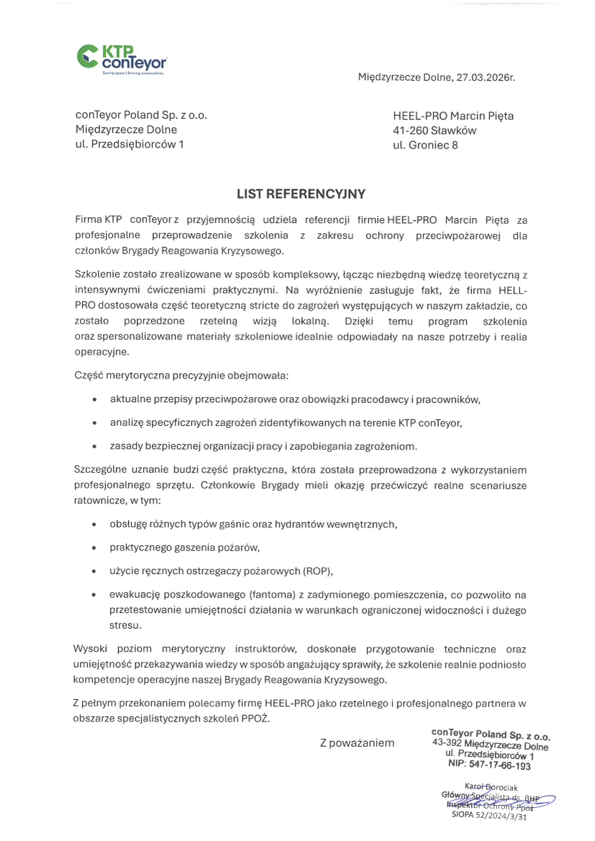 Referencje Conteyor